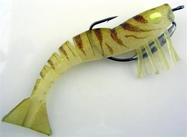 89mm Zerek Live Shrimp Pre Rigged Lumo Eyes Jointed Body Lure