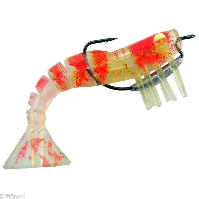 89mm Zerek Live Shrimp Pre Rigged Lumo Eyes Jointed Body Lure