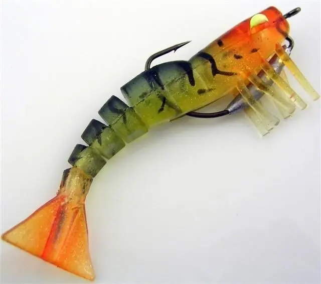 89mm Zerek Live Shrimp Pre Rigged Lumo Eyes Jointed Body Lure