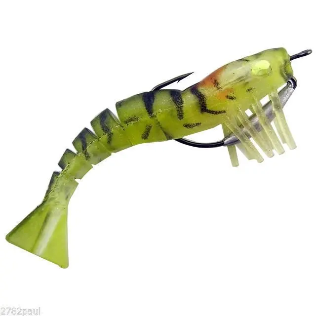 89mm Zerek Live Shrimp Pre Rigged Lumo Eyes Jointed Body Lure