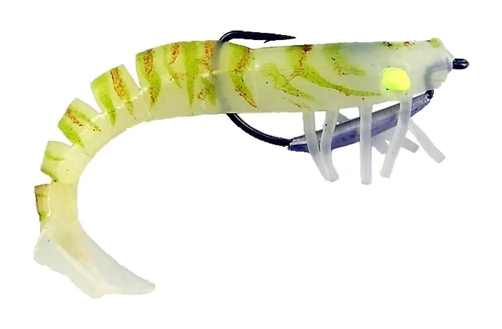 127mm Zerek Live Shrimp Pre Rigged Lumo Eyes Jointed Body Lure