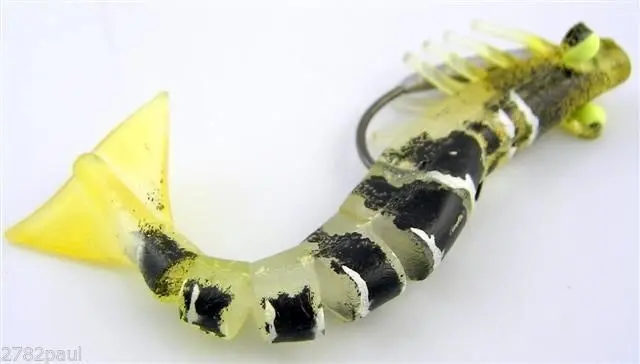 127mm Zerek Live Shrimp Pre Rigged Lumo Eyes Jointed Body Lure