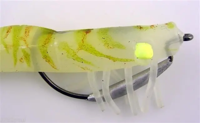 127mm Zerek Live Shrimp Pre Rigged Lumo Eyes Jointed Body Lure