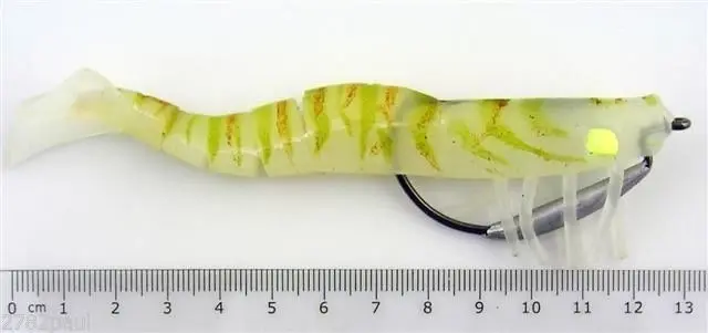 127mm Zerek Live Shrimp Pre Rigged Lumo Eyes Jointed Body Lure