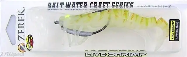 127mm Zerek Live Shrimp Pre Rigged Lumo Eyes Jointed Body Lure