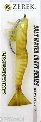 127mm Zerek Live Shrimp Pre Rigged Lumo Eyes Jointed Body Lure