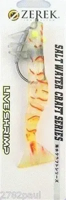 127mm Zerek Live Shrimp Pre Rigged Lumo Eyes Jointed Body Lure