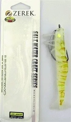 127mm Zerek Live Shrimp Pre Rigged Lumo Eyes Jointed Body Lure