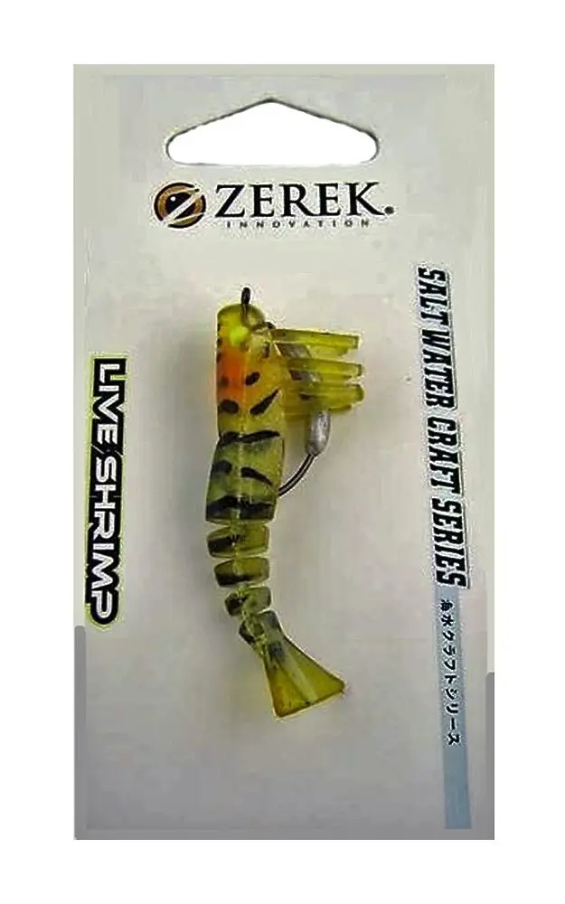 50mm Zerek Live Shrimp Pre Rigged Lumo Eyes Jointed Body Lure