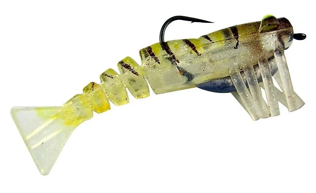 50mm Zerek Live Shrimp Pre Rigged Lumo Eyes Jointed Body Lure