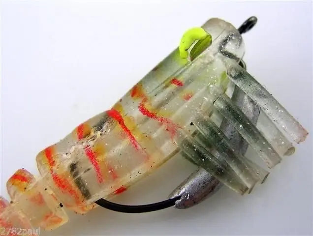 50mm Zerek Live Shrimp Pre Rigged Lumo Eyes Jointed Body Lure