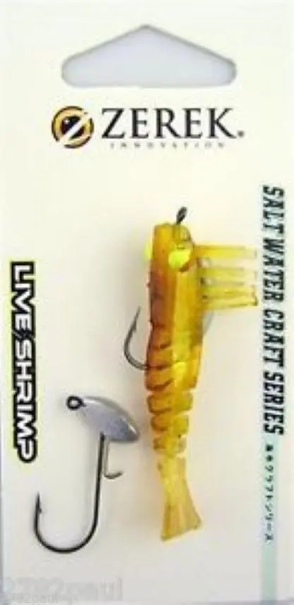 50mm Zerek Live Shrimp Pre Rigged Lumo Eyes Jointed Body Lure