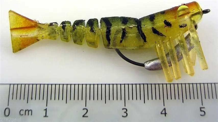 50mm Zerek Live Shrimp Pre Rigged Lumo Eyes Jointed Body Lure