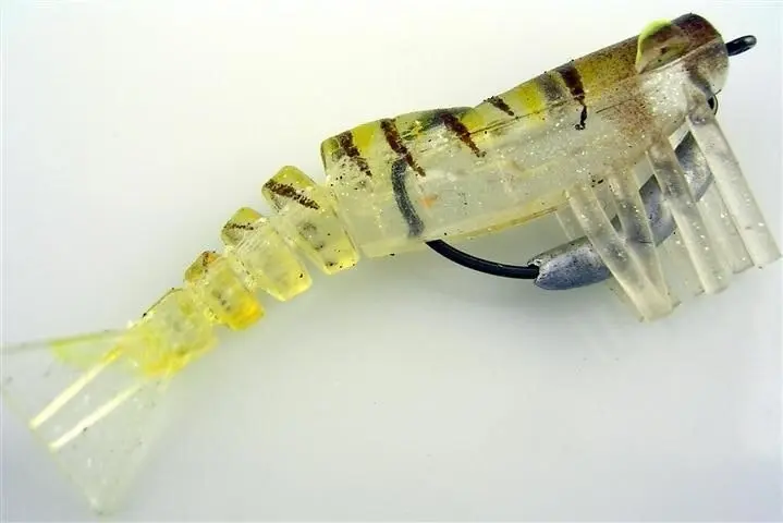 50mm Zerek Live Shrimp Pre Rigged Lumo Eyes Jointed Body Lure