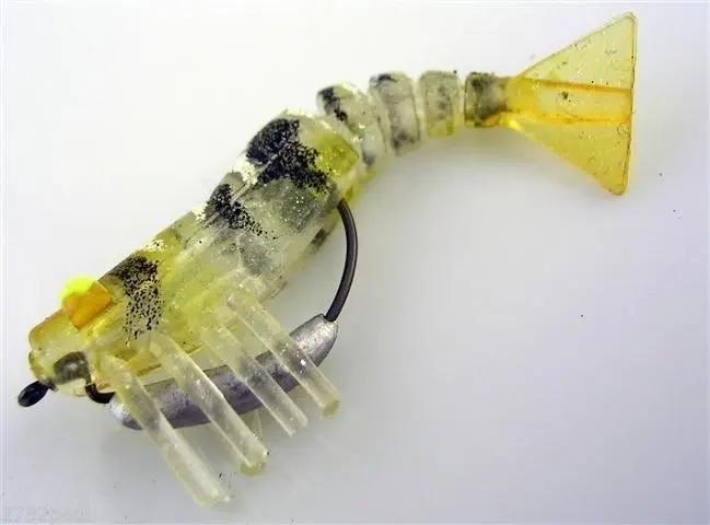 50mm Zerek Live Shrimp Pre Rigged Lumo Eyes Jointed Body Lure