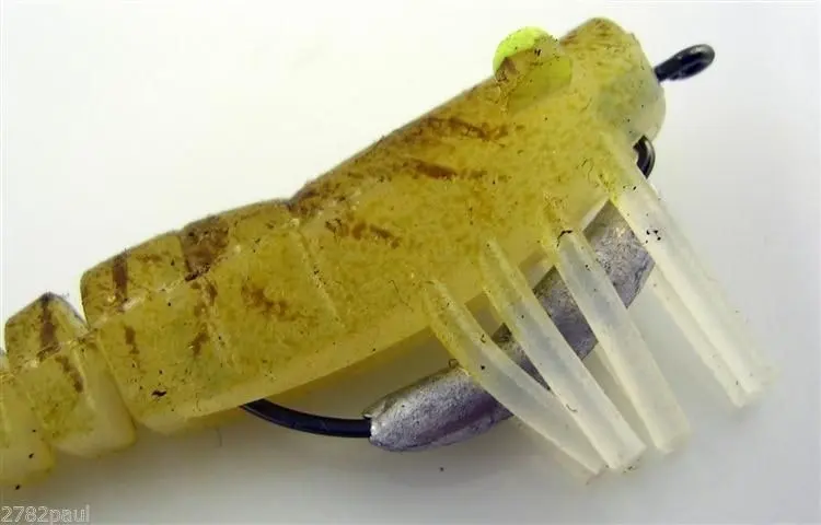 50mm Zerek Live Shrimp Pre Rigged Lumo Eyes Jointed Body Lure