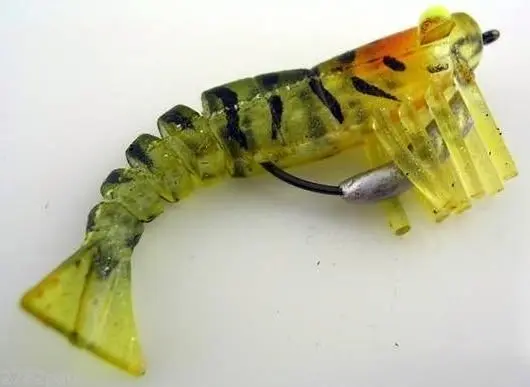 50mm Zerek Live Shrimp Pre Rigged Lumo Eyes Jointed Body Lure