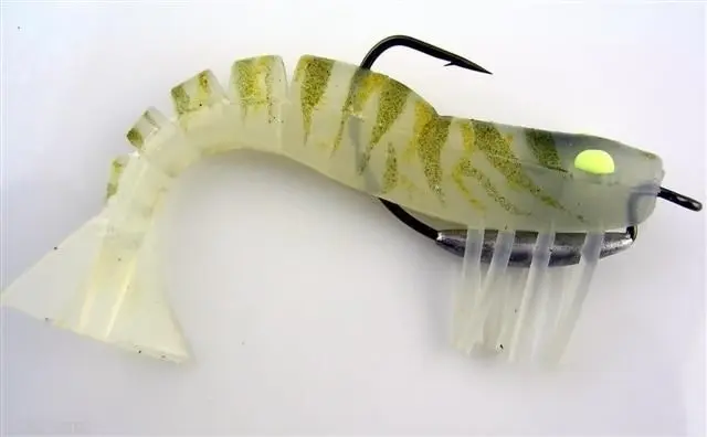 50mm Zerek Live Shrimp Pre Rigged Lumo Eyes Jointed Body Lure