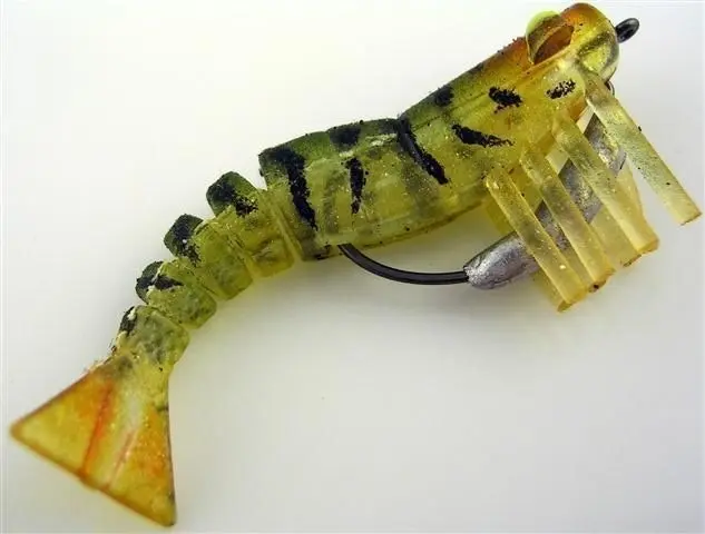 50mm Zerek Live Shrimp Pre Rigged Lumo Eyes Jointed Body Lure