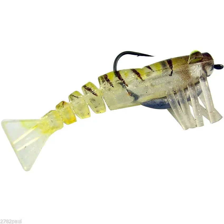 50mm Zerek Live Shrimp Pre Rigged Lumo Eyes Jointed Body Lure