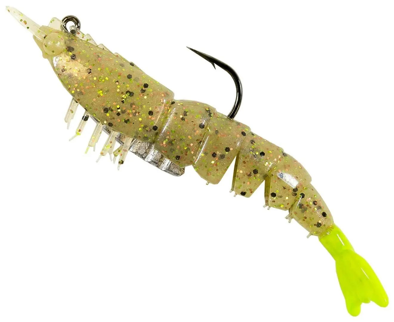 Zman 3.5 Inch Rigged EZ ShrimpZ Soft Plastic Lures-2 Pack of Z Man Soft Plastics