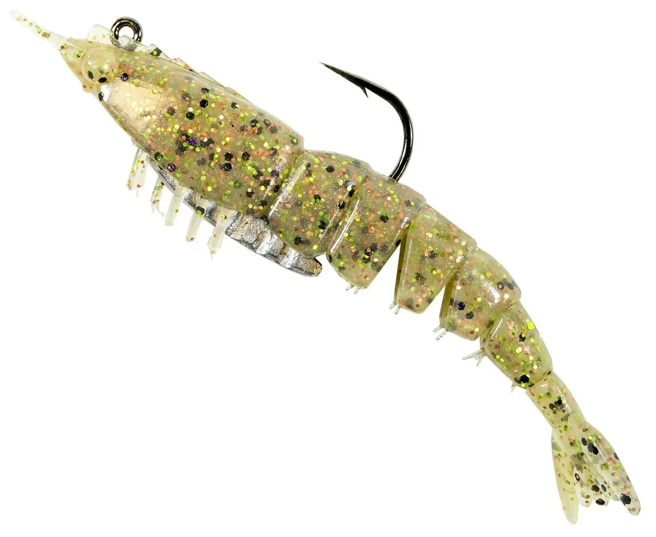 Zman 3.5 Inch Rigged EZ ShrimpZ Soft Plastic Lures-2 Pack of Z Man Soft Plastics