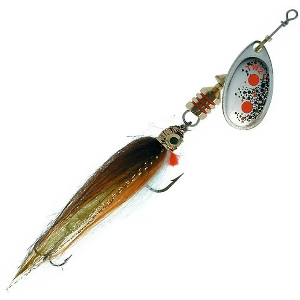 Mepps Lures Aglia TW Streamer Spinner - Silver Spinnerbait Lure