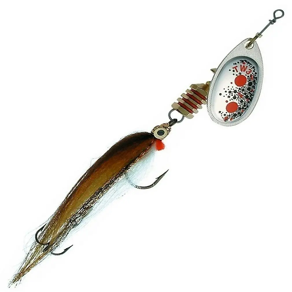 Mepps Lures Aglia TW Streamer Spinner - Silver Spinnerbait Lure