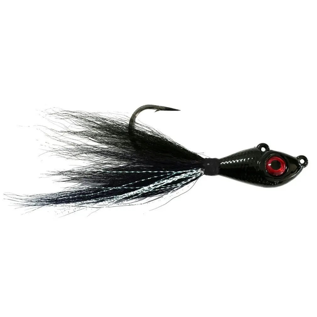 Mustad 1oz Big Eye Bucktail Jig with Chemically Sharpened 6/0 Hook