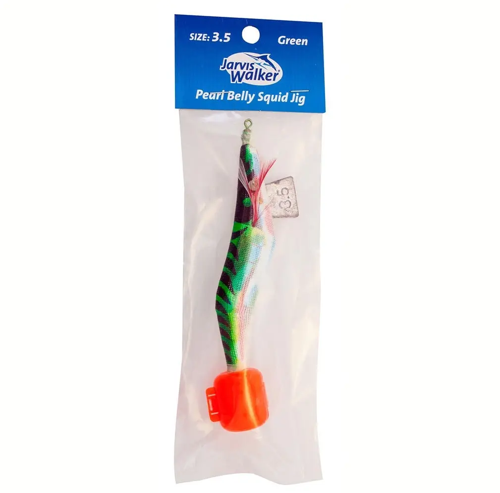 Jarvis Walker Size 3.5 Pearl Belly Squid Jig Lure - Egi Lure