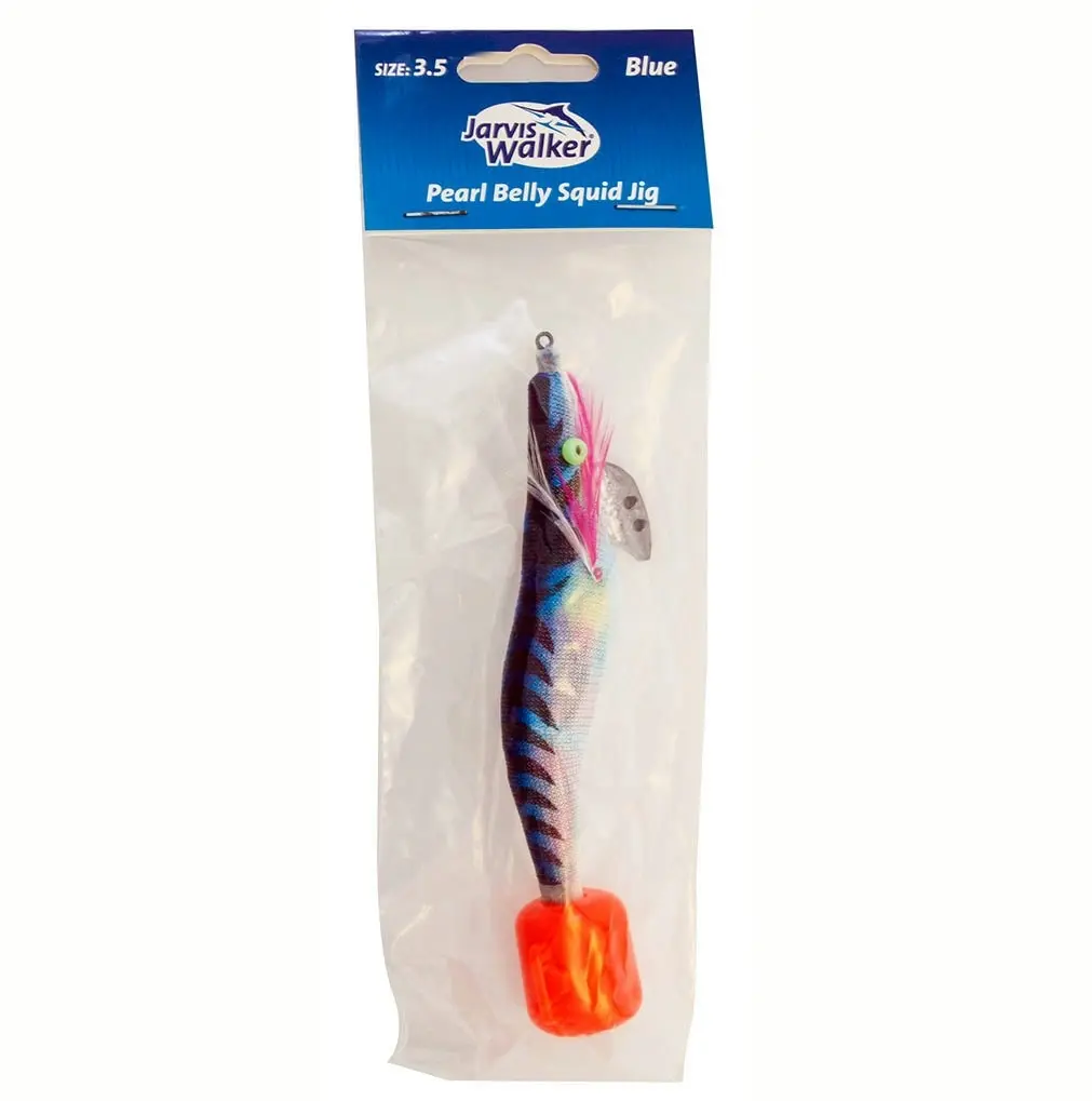 Jarvis Walker Size 3.5 Pearl Belly Squid Jig Lure - Egi Lure