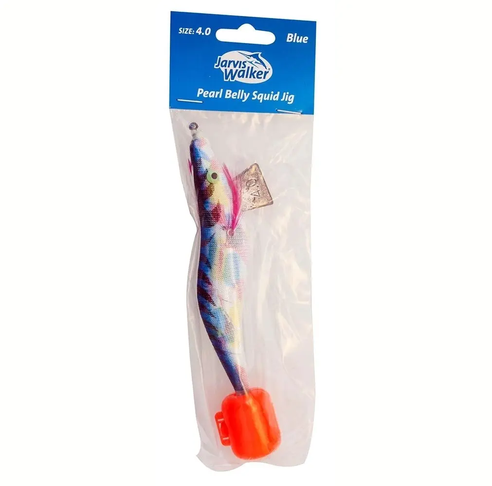 Jarvis Walker Size 4.0 Pearl Belly Squid Jig Lure - Egi Lure