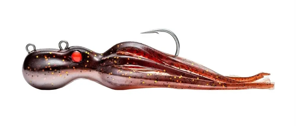 4" Mustad Mini InkVader Tenya 20g Octopus Soft Bait Fishing Lure - Red Eye