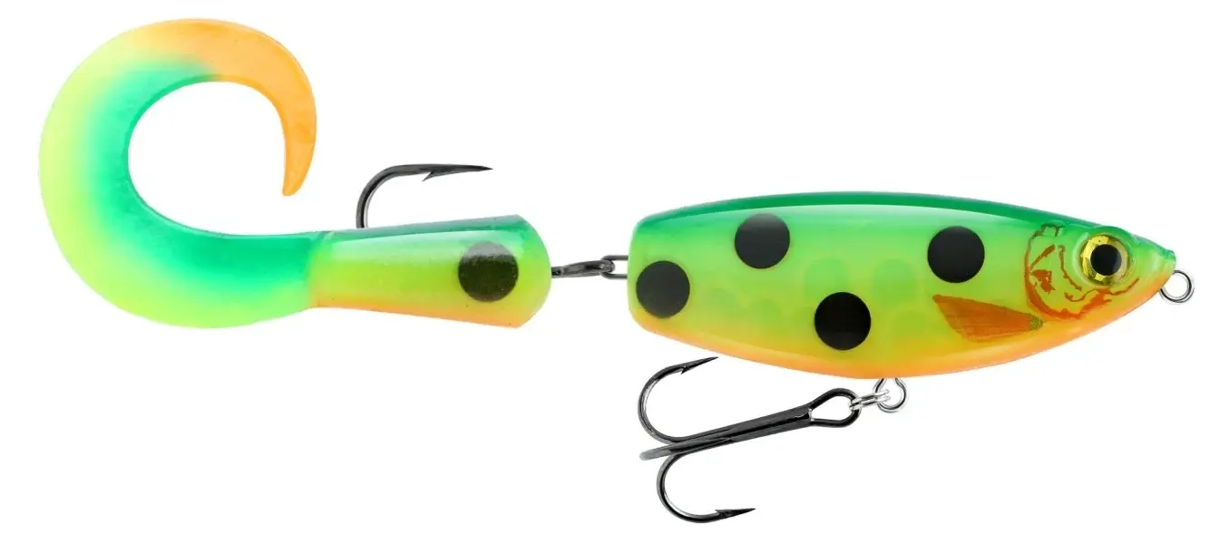 21cm Storm R.I.P. Seeker Jerk Rigged Fishing Lure With Spare Tail-Green Tiger UV