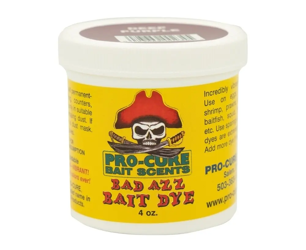 4 oz Tub Of Pro-Cure Bait Scents Bad Azz Powder Bait Dye