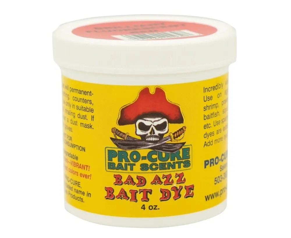 4 oz Tub Of Pro-Cure Bait Scents Bad Azz Powder Bait Dye