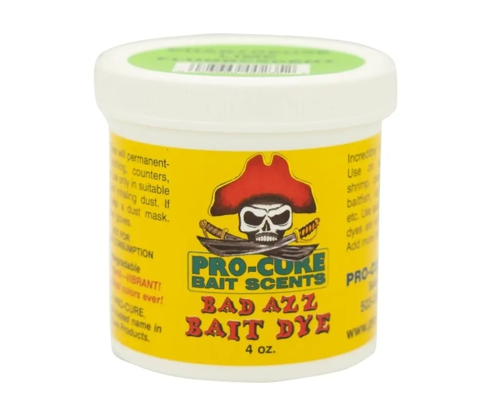 4 oz Tub Of Pro-Cure Bait Scents Bad Azz Powder Bait Dye