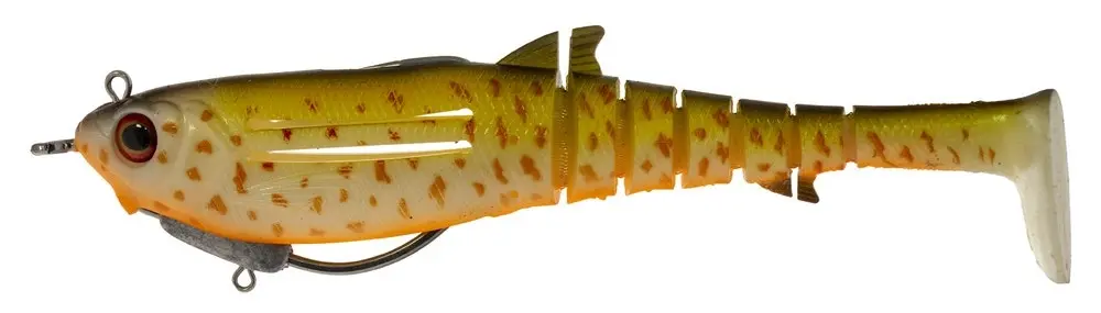 170mm Zerek Flat Shad X Weedless Soft Plastic Swimbait Lure - Orange Belly Trout