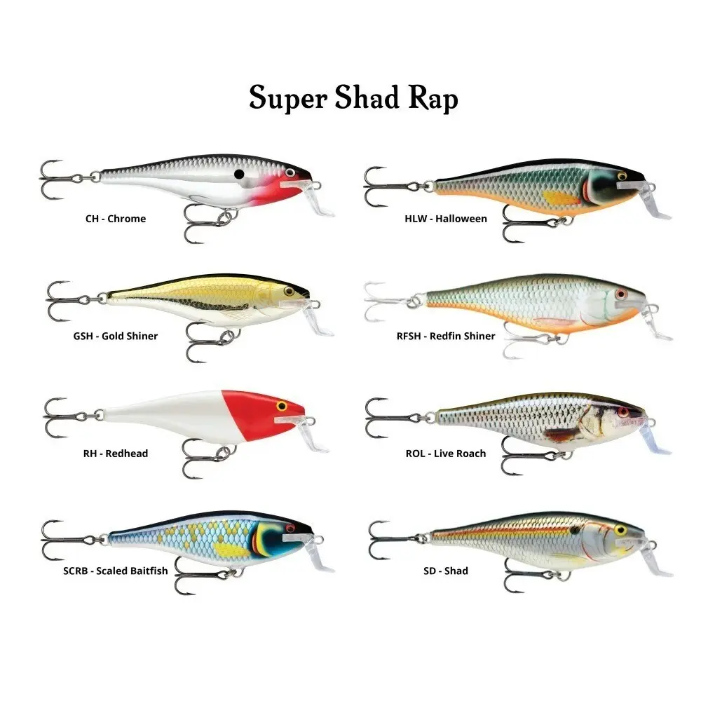 14cm Rapala Super Shad Rap Highly Bouyant Shallow Diving Crankbait Fishing Lure