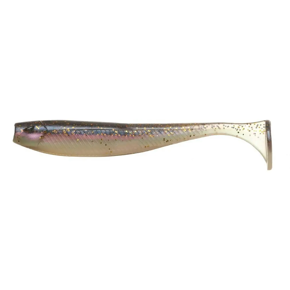 5 Pack of 5 Inch Bite Science Kick Minnow Soft Plastic Lures - Purple Pearl