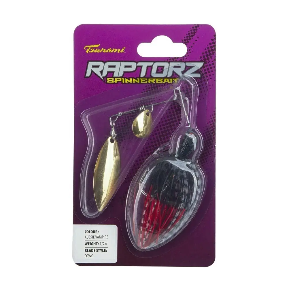 1/2oz Tsunami Raptorz Spinnerbait Lure - Aussie Vampire