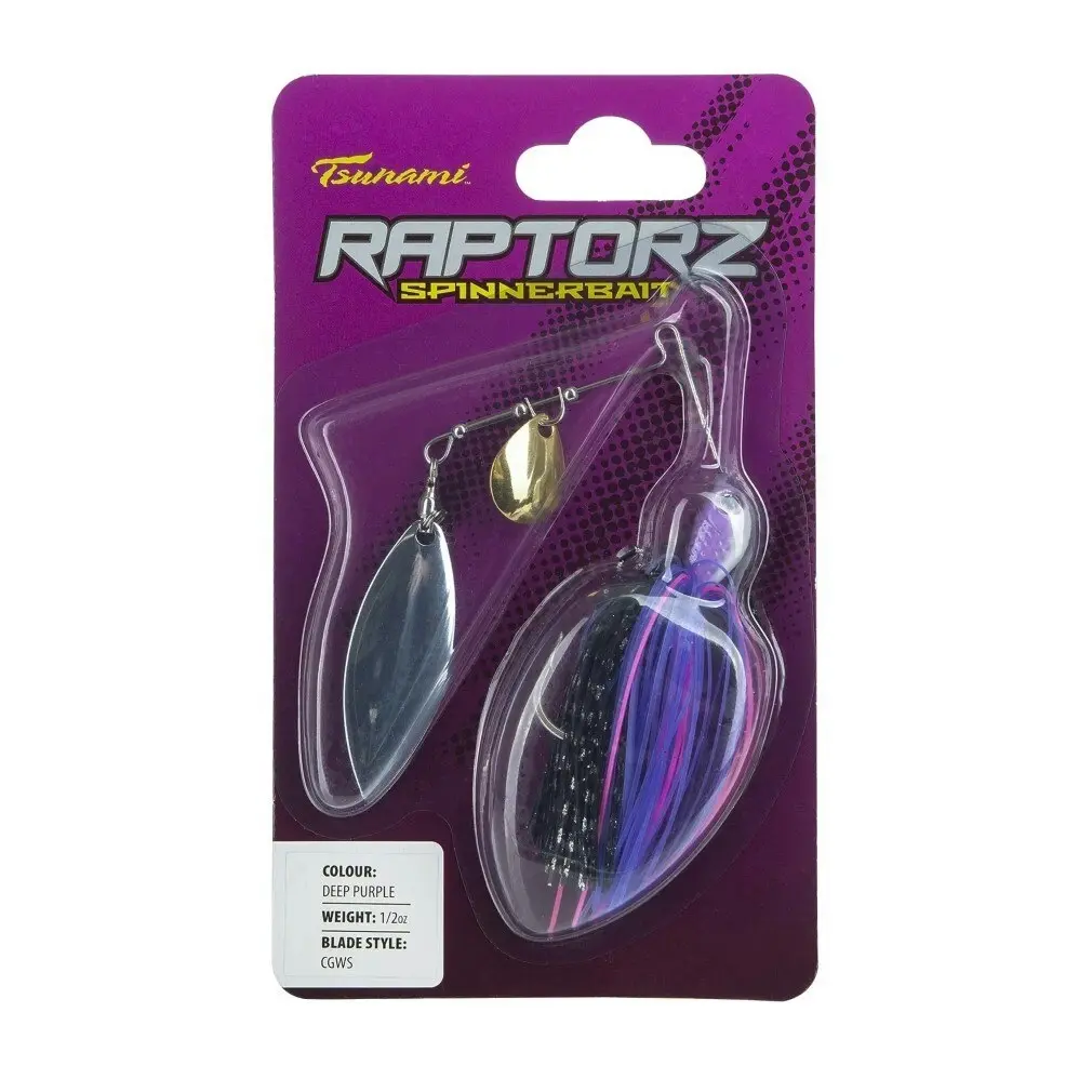 1/2oz Tsunami Raptorz Spinnerbait Lure - Deep Purple