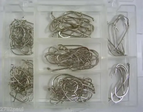 Surecatch 140 Piece Assorted Baitholder Fishing Hook Pack in Tackle Box