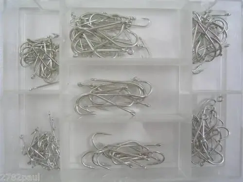 Surecatch 140 Piece Assorted Kirby Fishing Hook Pack in Tackle Box