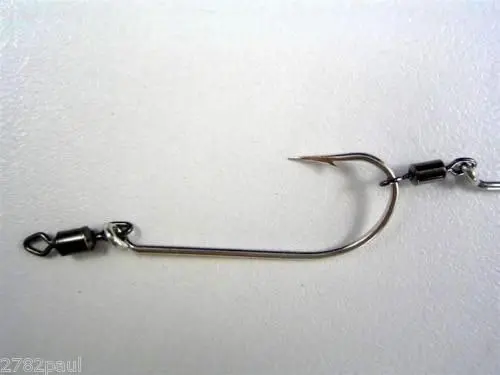 Mustad Pre-Rigged Deluxe Swivel Gang Hooks 3/0 X 3 Sets