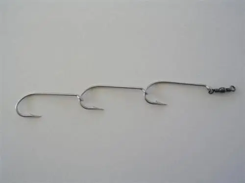 Mustad Pre-Rigged Swivel Gang Hooks 6/0 3 Hooks 3 Sets