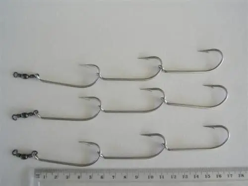 Mustad Pre-Rigged Swivel Gang Hooks 6/0 3 Hooks 3 Sets