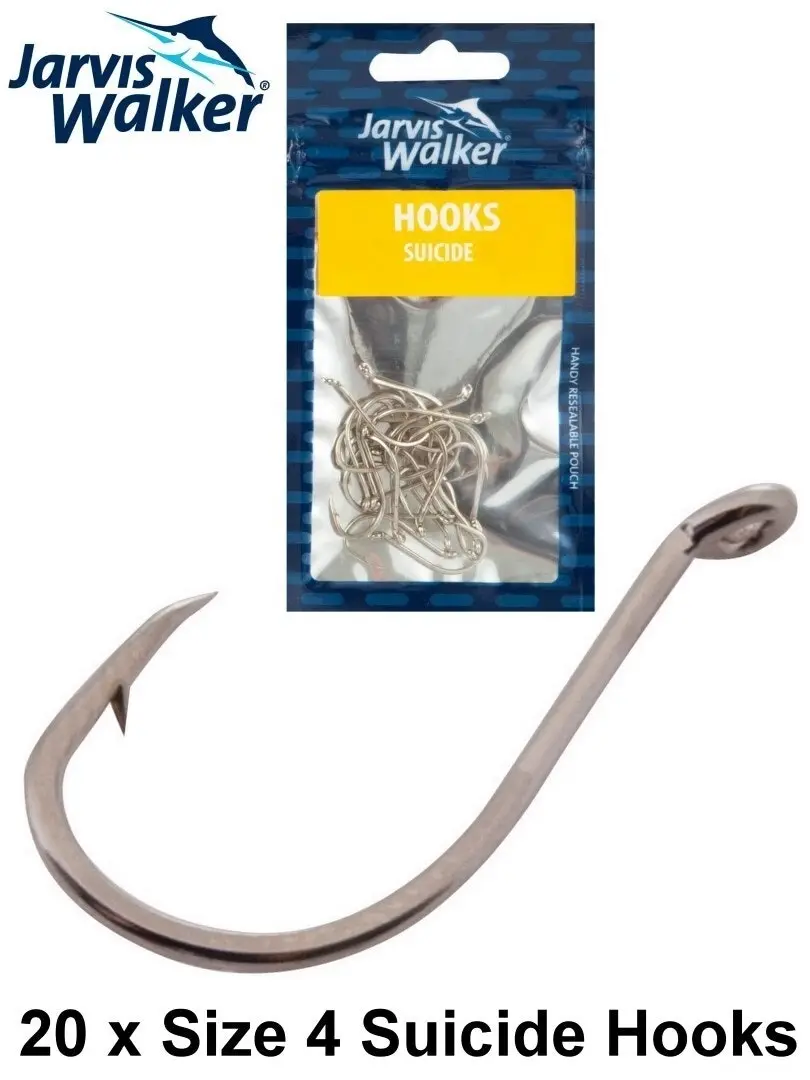 1 Packet of Jarvis Walker Nickle Suicide Octopus Fishing Hooks