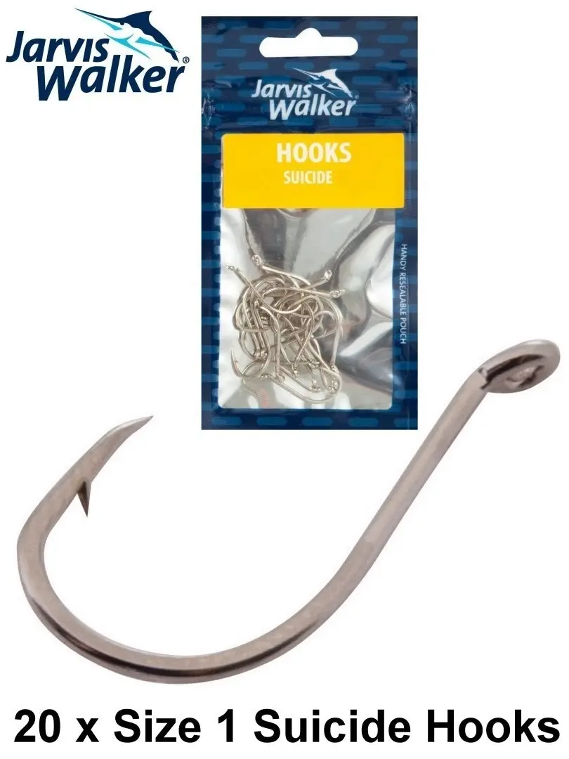 1 Packet of Jarvis Walker Nickle Suicide Octopus Fishing Hooks