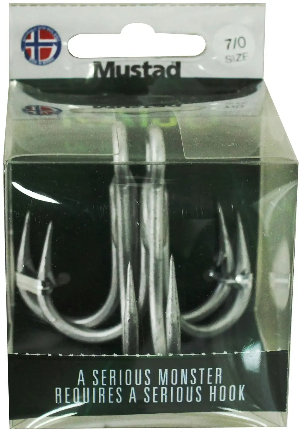 Mustad 36328 7X Strong Kaiju Saltwater Treble Fishing Hooks Qty: 2 Hooks